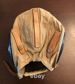 WWII Army Air Force Summer Flight Helmet AN-H-15 Unissued Excellent Condition