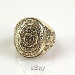 WWII Army Air Force Technical School 10k Gold Ring s 8.75 Spartan Rare 12g USAAF