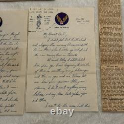 WWII Army Air Forces Letter 1945 Keesler Field Envelope & Air Force Day Clipping