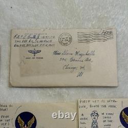 WWII Army Air Forces Letter 1945 Keesler Field Envelope & Air Force Day Clipping