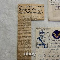 WWII Army Air Forces Letter 1945 Keesler Field Envelope & Air Force Day Clipping