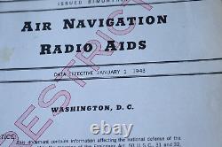 WWII Army Air Forces Radio Data Facility Charts & Navigation Aids Airways Flying