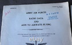WWII Army Air Forces Radio Data Facility Charts & Navigation Aids Airways Flying