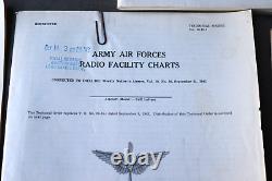 WWII Army Air Forces Radio Data Facility Charts & Navigation Aids Airways Flying