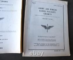 WWII Army Air Forces Radio Data Facility Charts & Navigation Aids Airways Flying