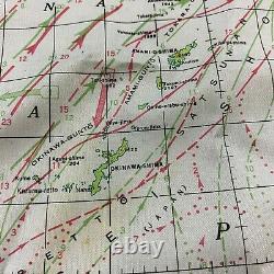 WWII August 1945 Army Air Force Bomber Bail Out Map Okinawa, lo-Shima, Japan