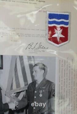 WWII Autographed Letter Letter & Photo US Army Air Commander Benjamin Giles
