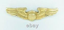 WWII Aviator Pilot Instructor Wings U. S. Army Air Corps 10k Gold Filled Sterling