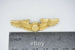 WWII Aviator Pilot Instructor Wings U. S. Army Air Corps 10k Gold Filled Sterling