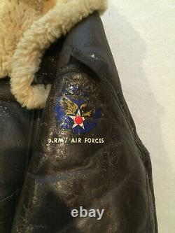 WWII B3 Jacket US Army Air Forces Sheepskin Horsehide size 42