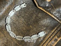 WWII Bracelet US Army Air Corp Sterling Forget Me Not Charm Bracelet 7