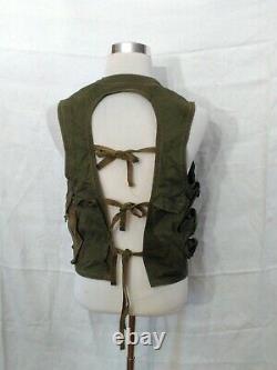 WWII C-1 Pilot Emergency Sustenance Vest US Army Air Forces Green Inv#W1069