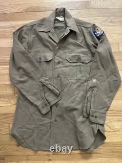 WWII Collection US 8th Army Enlisted Ike Jacket, 5th Army Air Corp Shirt