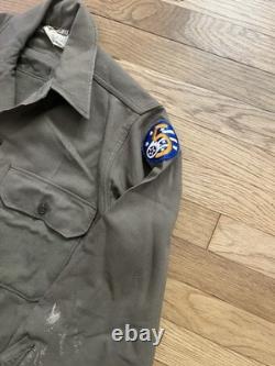 WWII Collection US 8th Army Enlisted Ike Jacket, 5th Army Air Corp Shirt