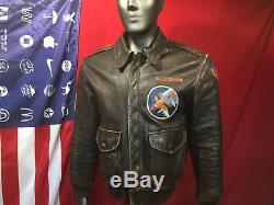WWII Cooper A-2 a2 AAF Jacket Army Air Forces size 40 Nice Nose art