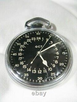 WWII Elgin GCT US Army Air Force Master Navigation AN5740 watch with canister