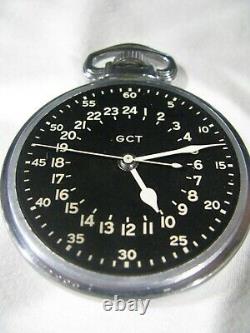 WWII Elgin GCT US Army Air Force Master Navigation AN5740 watch with canister