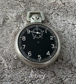 WWII Elgin Jitterbug Bomb Timer 1945 Stopwatch Black Dial US Army Air Force