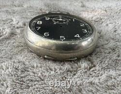 WWII Elgin Jitterbug Bomb Timer 1945 Stopwatch Black Dial US Army Air Force