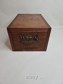 WWII Era 1940s Globe Wernicke United States Army Air Force File Drawer Oak Box