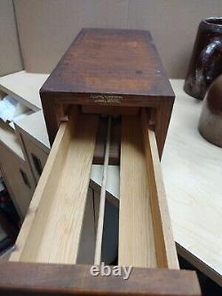 WWII Era 1940s Globe Wernicke United States Army Air Force File Drawer Oak Box
