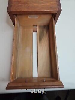 WWII Era 1940s Globe Wernicke United States Army Air Force File Drawer Oak Box