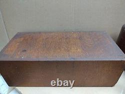 WWII Era 1940s Globe Wernicke United States Army Air Force File Drawer Oak Box
