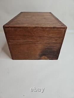 WWII Era 1940s Globe Wernicke United States Army Air Force File Drawer Oak Box