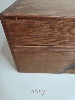 WWII Era 1940s Globe Wernicke United States Army Air Force File Drawer Oak Box