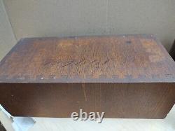 WWII Era 1940s Globe Wernicke United States Army Air Force File Drawer Oak Box