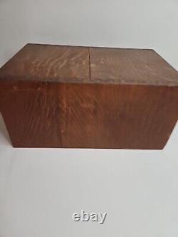 WWII Era 1940s Globe Wernicke United States Army Air Force File Drawer Oak Box