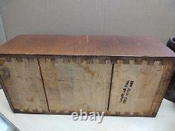 WWII Era 1940s Globe Wernicke United States Army Air Force File Drawer Oak Box