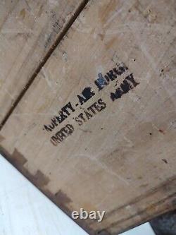 WWII Era 1940s Globe Wernicke United States Army Air Force File Drawer Oak Box