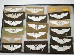 WWII Era Army Air Corps AAF Embroider Cloth Aviation Wings Lot