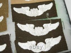 WWII Era Army Air Corps AAF Embroider Cloth Aviation Wings Lot