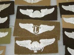 WWII Era Army Air Corps AAF Embroider Cloth Aviation Wings Lot