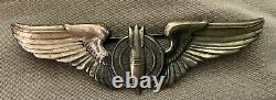 WWII Era Army Air Force Bombardier Wing A. E. CO. Utica, NY Sterling Pin Back