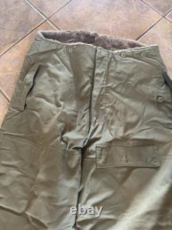 WWII Era USAAF A-10 Insulated Cold Weather Trousers Size 38 US Army Air Forces