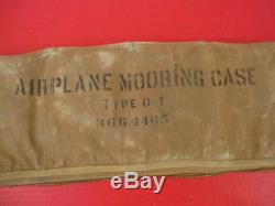 WWII Era US AAF Army Air Force Type D-1 Airplace Mooring Kit withCanvas Case RARE