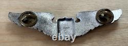 WWII Era US Army Air Corps Force Service Pilot Wings 3 STERLING Clutch Back