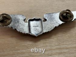 WWII Era US Army Air Corps Force Service Pilot Wings 3 STERLING Clutch Back