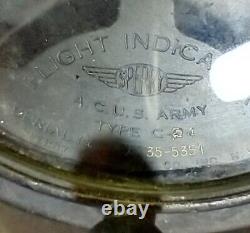 WWII Era US Army Air Corps Sperry C-4 Aircraft Horizon Flight Indicator 1941