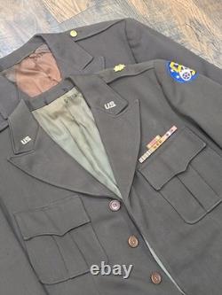 WWII Era US Army Officer 2 Jacket Uniform Grouping C-7898 5th Air Force CBI Ike