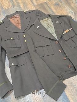WWII Era US Army Officer 2 Jacket Uniform Grouping C-7898 5th Air Force CBI Ike
