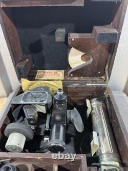 WWII Fairchild A-10 Aircraft Bubble Sextant Complete in Case USAF US Army Air