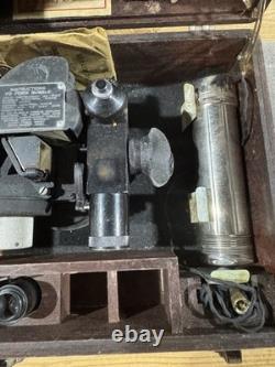 WWII Fairchild A-10 Aircraft Bubble Sextant Complete in Case USAF US Army Air