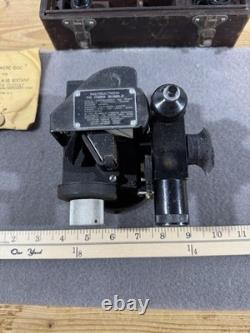 WWII Fairchild A-10 Aircraft Bubble Sextant Complete in Case USAF US Army Air
