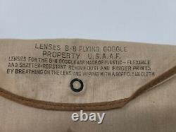 WWII Flying Goggle Lenses B-8 US Army Air Force Polaroid Corp with Case 8 x Lens