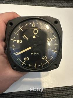 WWII H14-22D A. F. U. S. ARMY TYPE F-1A AIR SPEED M. P. H. Eclipse-Pioneer Gauge