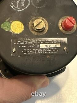 WWII H14-22D A. F. U. S. ARMY TYPE F-1A AIR SPEED M. P. H. Eclipse-Pioneer Gauge